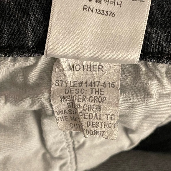 mother denim the insider crop step chew, pedal to the metal destroyed, Size 27 - Picture 3 of 16